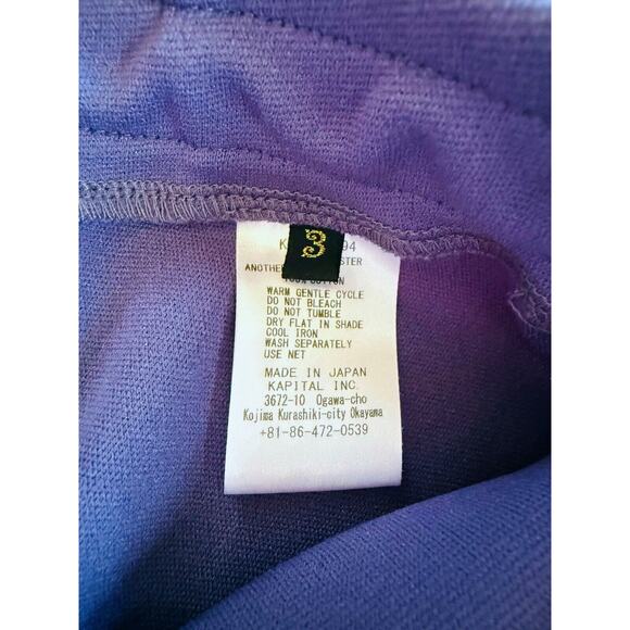 Kapital Smooth Jersey KOCHI & ZEPHYR Frontline Track Pants - Purple - Size 3 - Picture 8 of 9